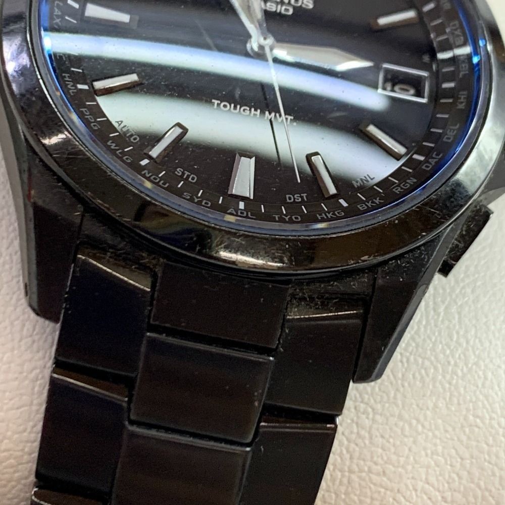 CASIO OCEANUS Solar Watch OCW-S100B-1AJF Black W/Box Tested Used From Japan