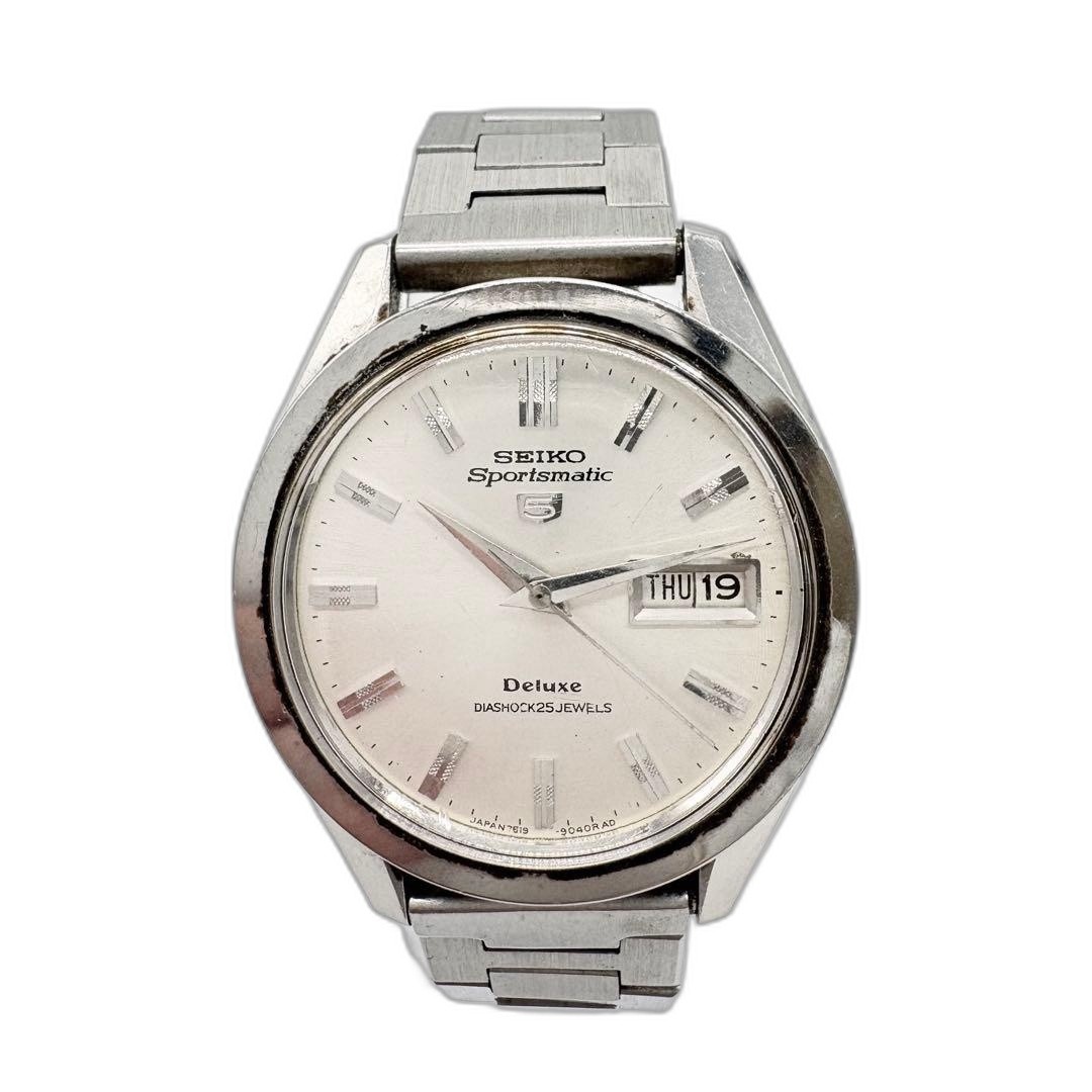 SEIKO Sportsmatic 5 Deluxe Automatic Wristwatch 7619-9030 Pre-owned – Fair