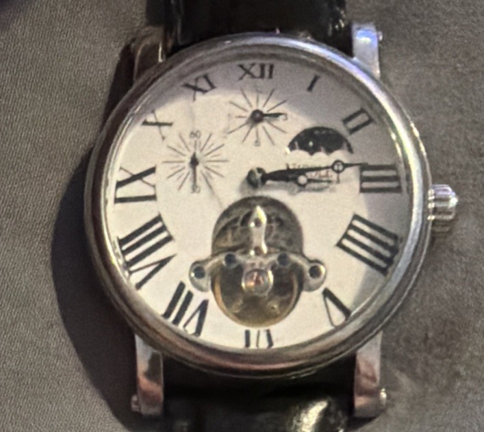 Nicolet 1886 Automatic Roman # Maybe Rarer & Works Small Scratch But Minimal