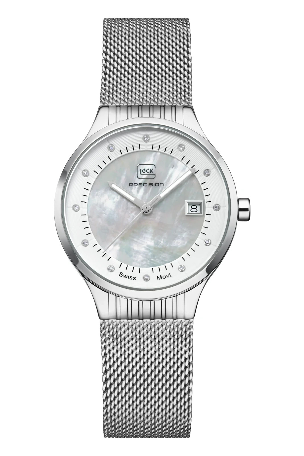 GW-28-1-18 Glock watch 12 DIAMONDS, SAPPHIRE CRYSTAL, SWISS SUPER-LUMINOVA®