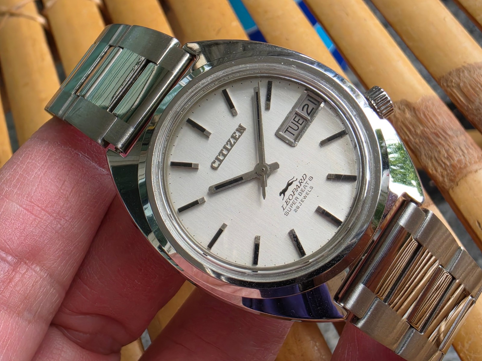 Mint Vintage Automatic Citizen Leopard Automatic Watch 37mm Mens Vintage