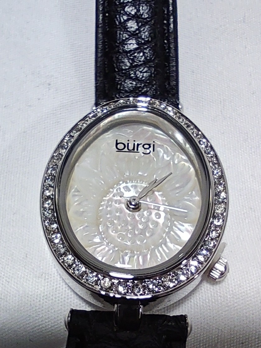 NOS burgi Women’s Crystal Watch, BUR050SS (Needs battery)