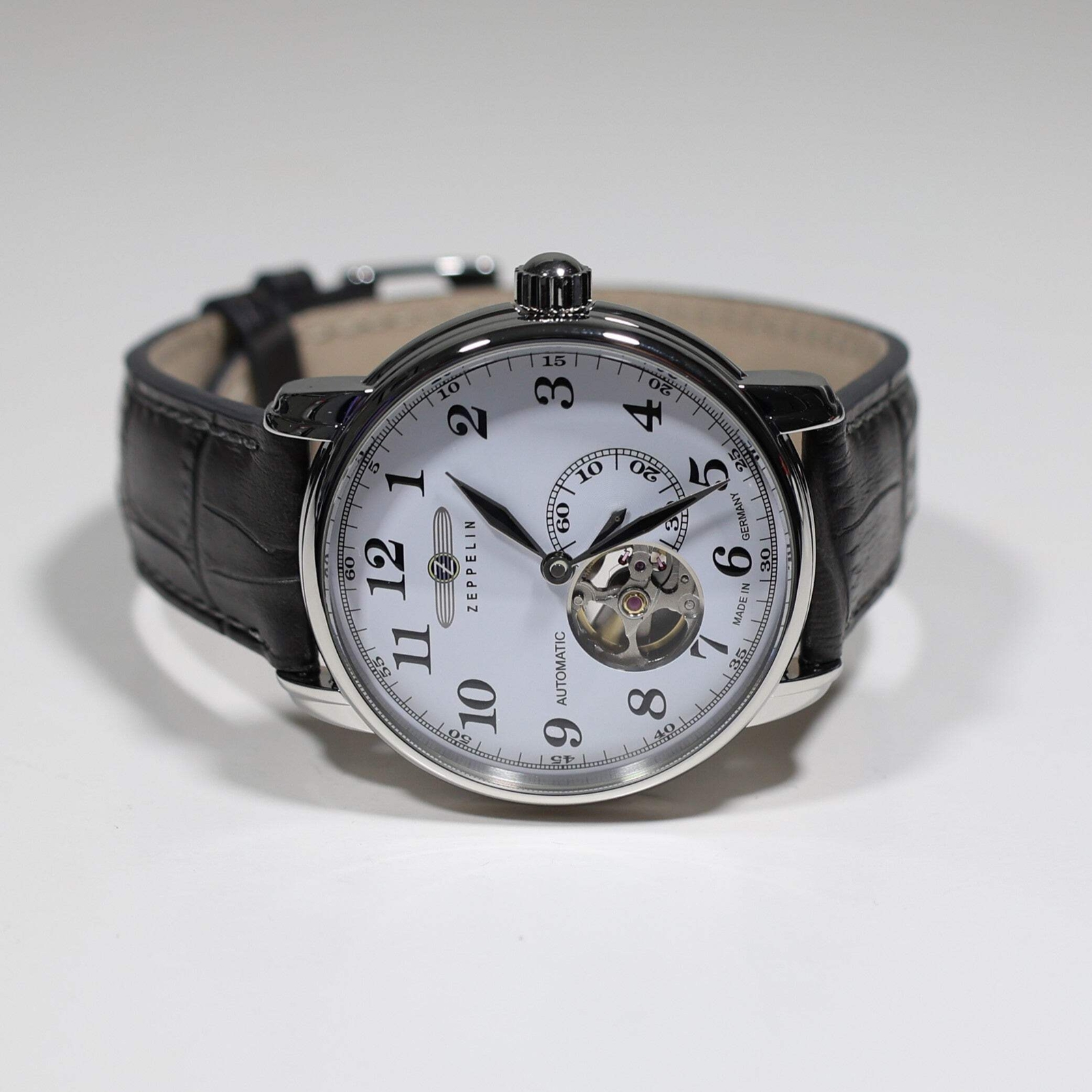 Zeppelin LZ127 Graf Zeppelin Automatic Men’s Skeleton White Dial Watch 7666-1