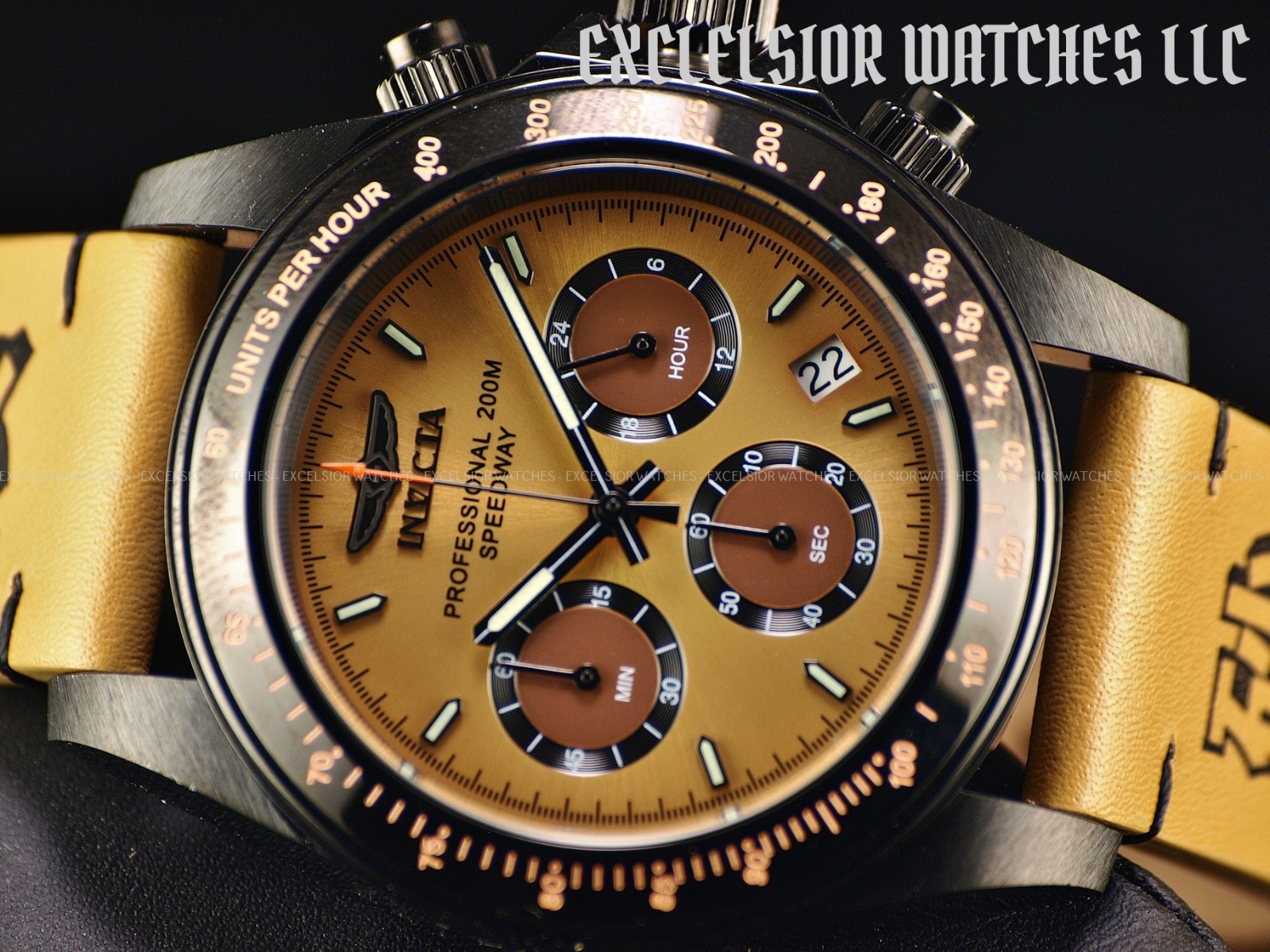 Invicta Men’s Speedway NATURE OF FORCE ” DESERT” 40mm Chronograph SS KHAKI Watch