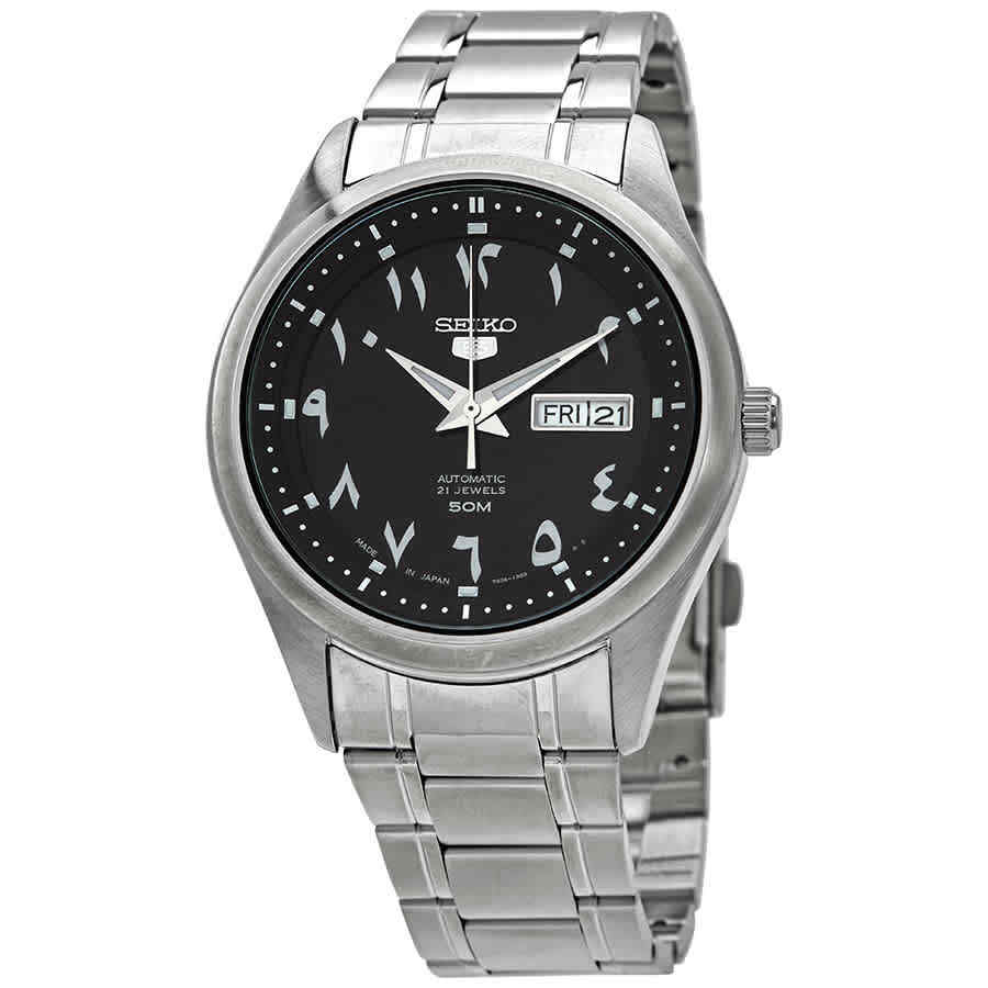 Seiko 5 Automatic Black Arabic Dial Men’s Watch SNKP21J1