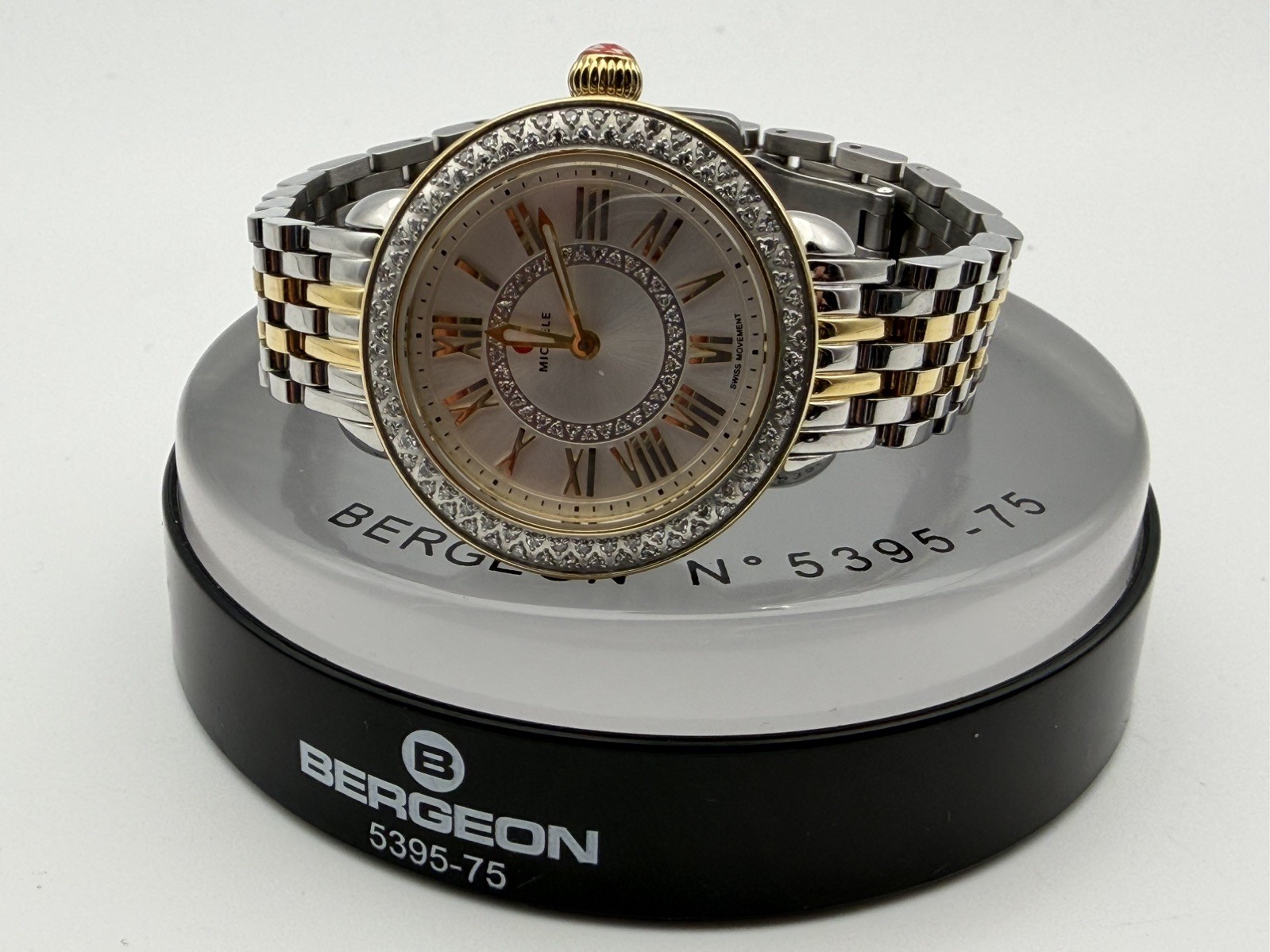 Michele Petite Serein Two Tone Diamond Watch MWW21E000026