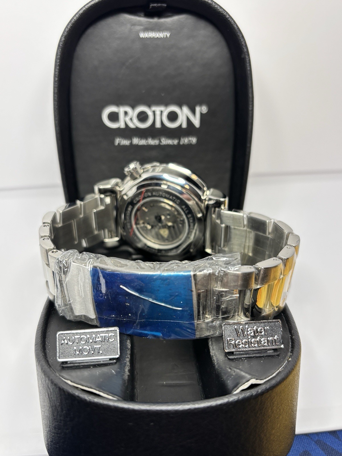 NOS Croton Vortex Automatic 21 Jewels Green Wave Dial 200M Divers Men’s Watch