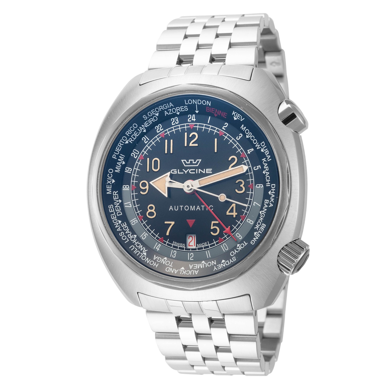 Glycine Men’s Airman SST GMT 43mm Automatic Watch GL0311
