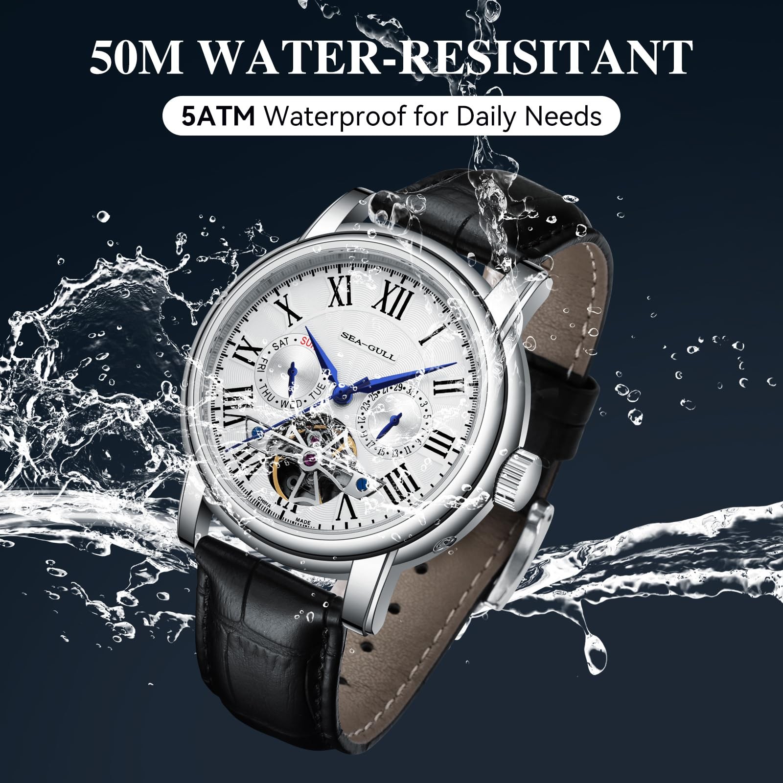 Seagull 2021 Men’s Automatic Mechanical Watch with Calendar – D819.626
