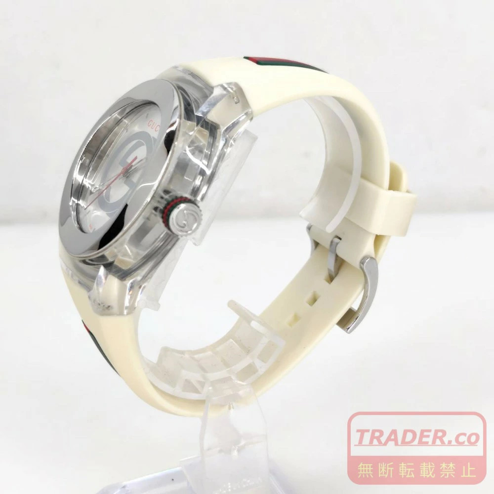 Used GUCCI Sync wristwatch silver white unisex quartz 137.1 YA137302 05w21317 Ta