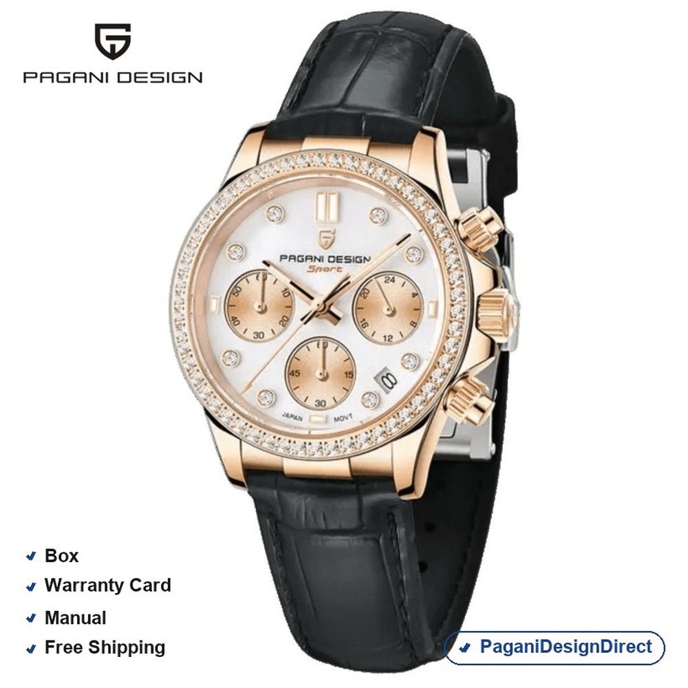 Pagani Design PD-1730 Gold Black Stainless Steel Quartz Women’s Watch