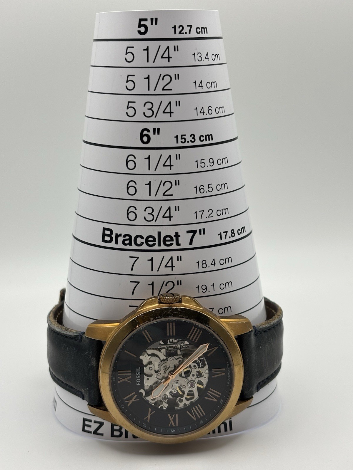 FOSSIL Grant Automatic Skeleton Watch ME3102 Mens 44mm Leather wrist 20cm