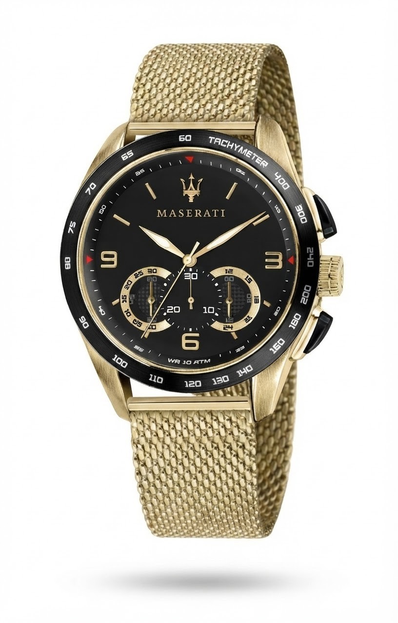 Maserati Men’s Traguardo Quartz Stainless-Steel Golden Casual Watch R8873612010