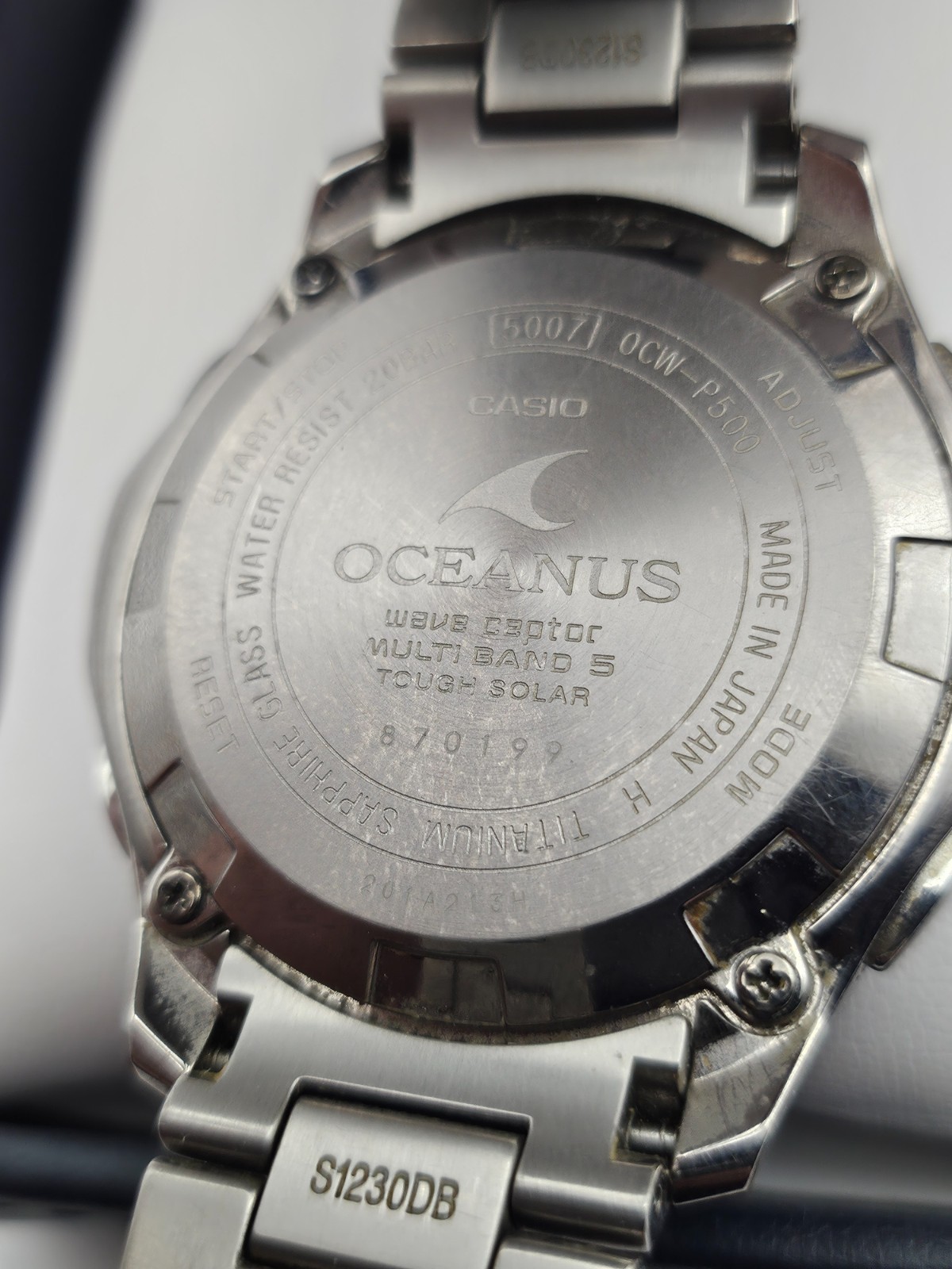CASIO OCW-P500 TDA Oceanus Wave Ceptor Multi Band 5 Tough Solar Titanium New Bat