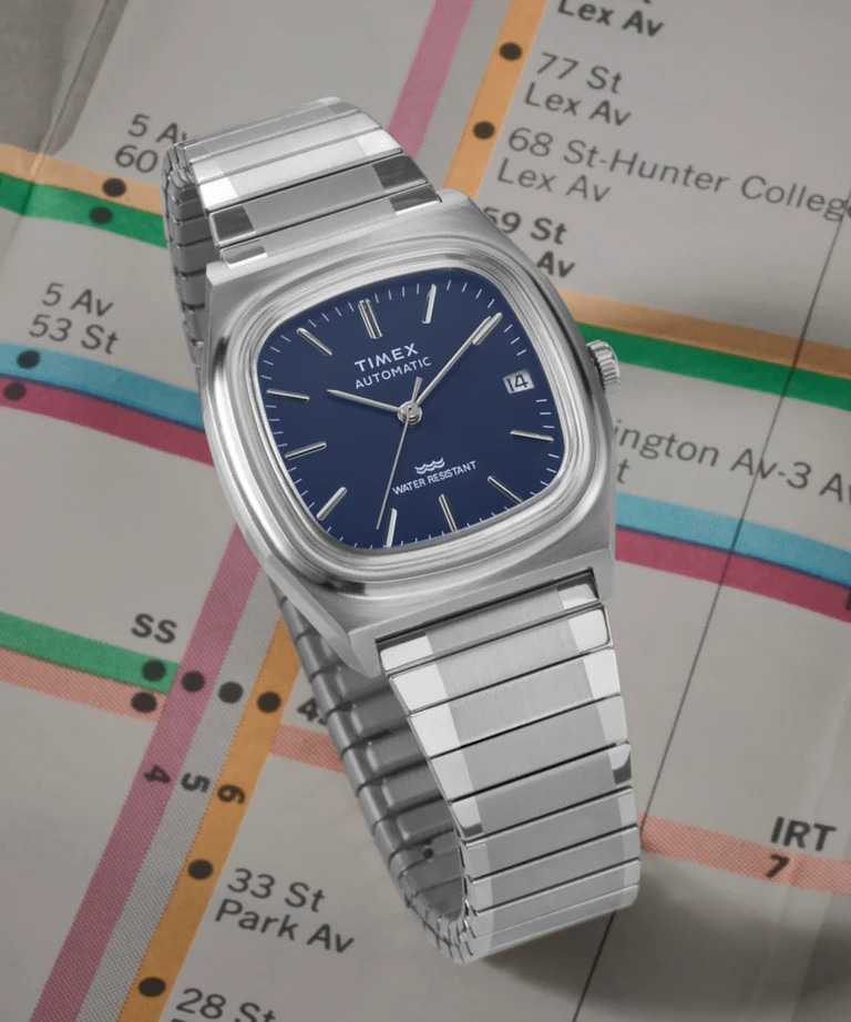 Timex Automatic 1983 E-Line Reissue 34mm with Expansion band Watch TW2Y07400
