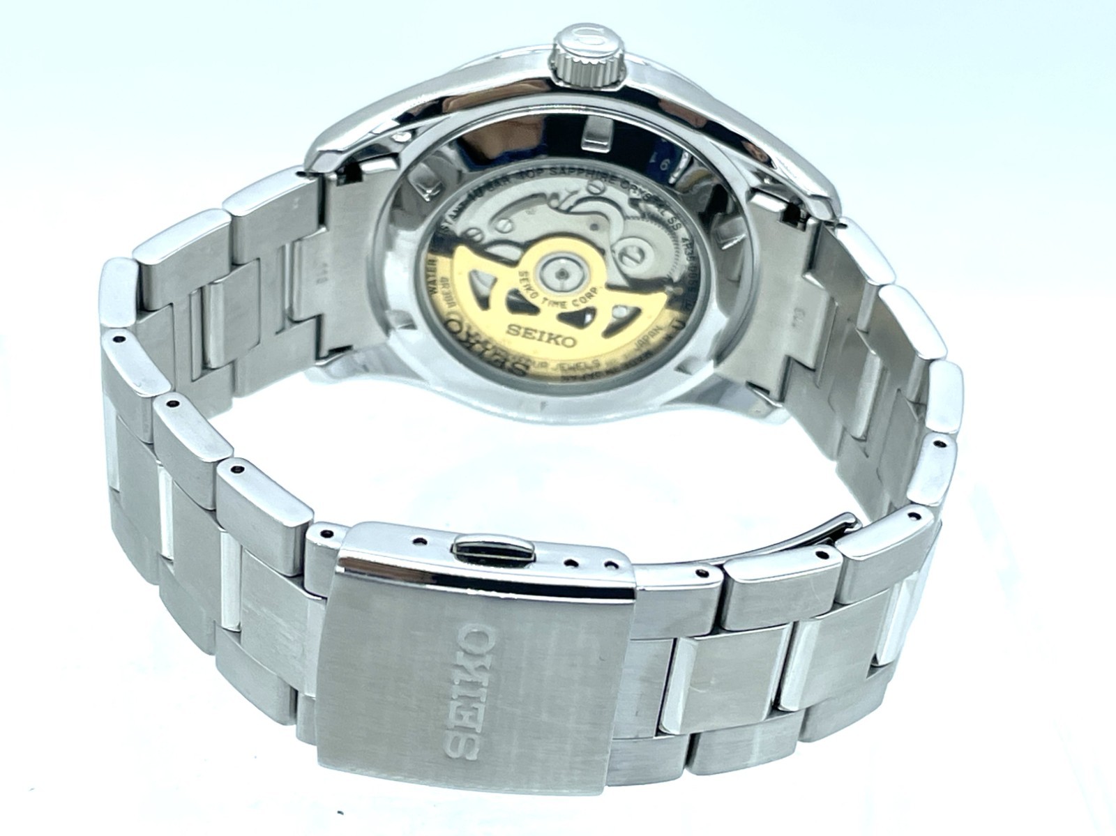 SEIKO PRESAGE Automatic Watch Open heart Sapphire Black Dial 4R38-00S0 Excellent