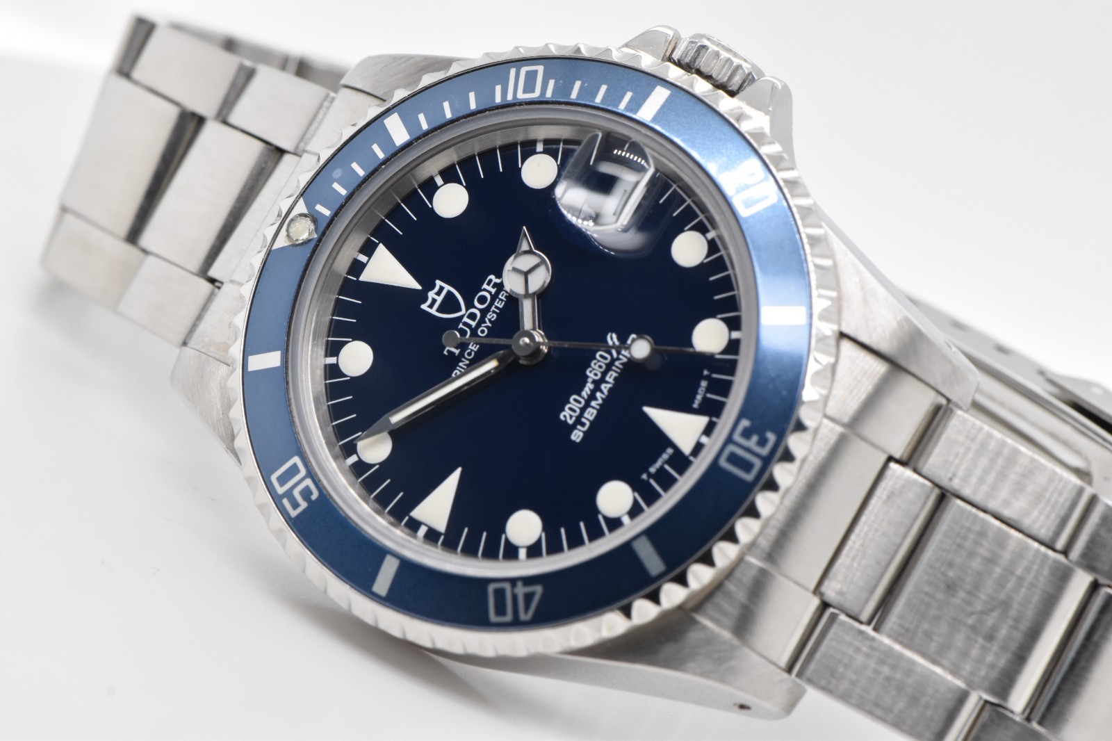 1996 Tudor Prince Oysterdate Submariner Date Minisub 36mm Steel Blue Dial 75190
