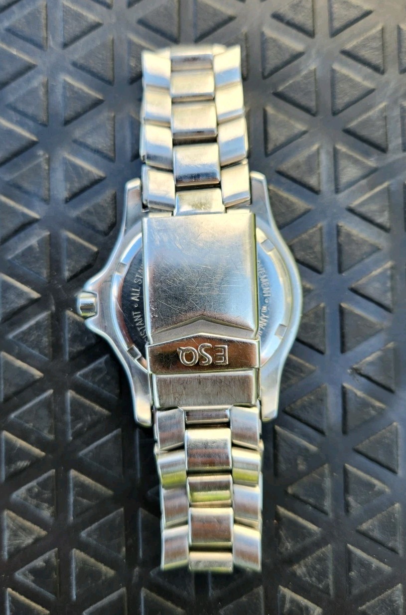 ESQ [Movado] E5066 100M Professional Diver Blue/Silver 37mm Men’s Watch Quartz!!