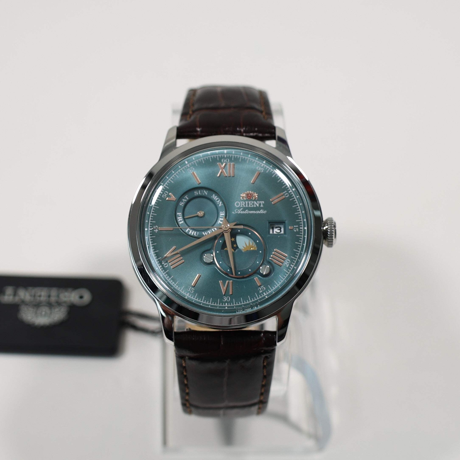 Orient Automatic Sun and Moon Green Dial Men’s Watch RA-AK0805E