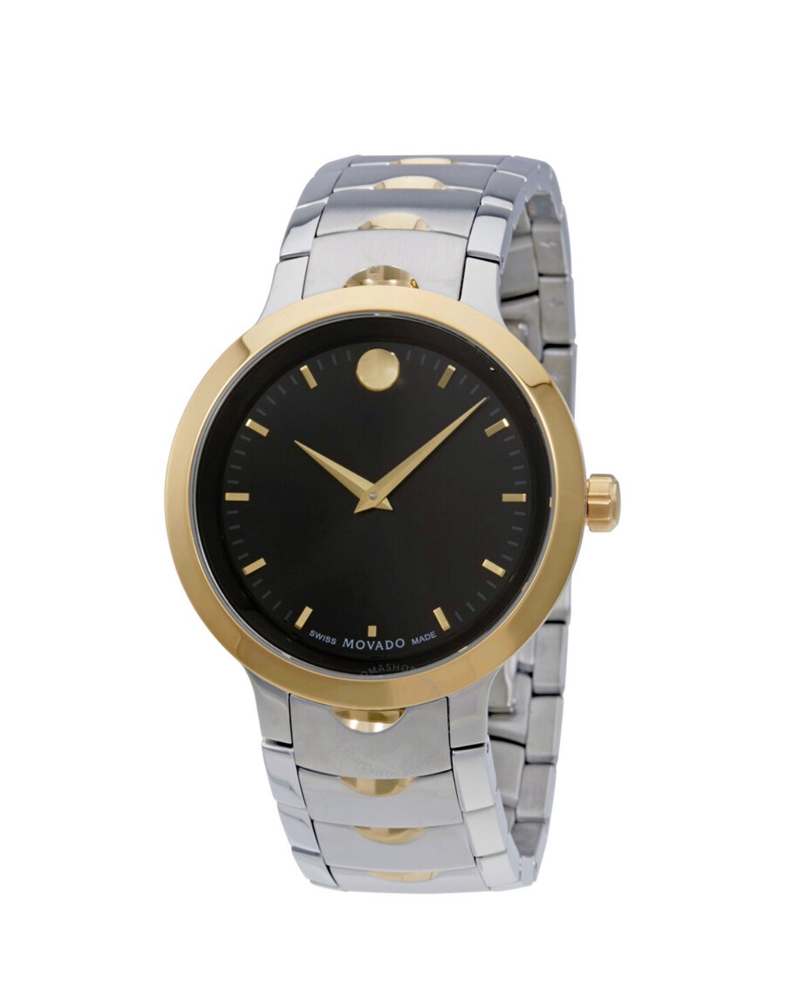 Brand New Movado Men’s Luno Two Tone Stainless Steel Watch With Markers 0607043