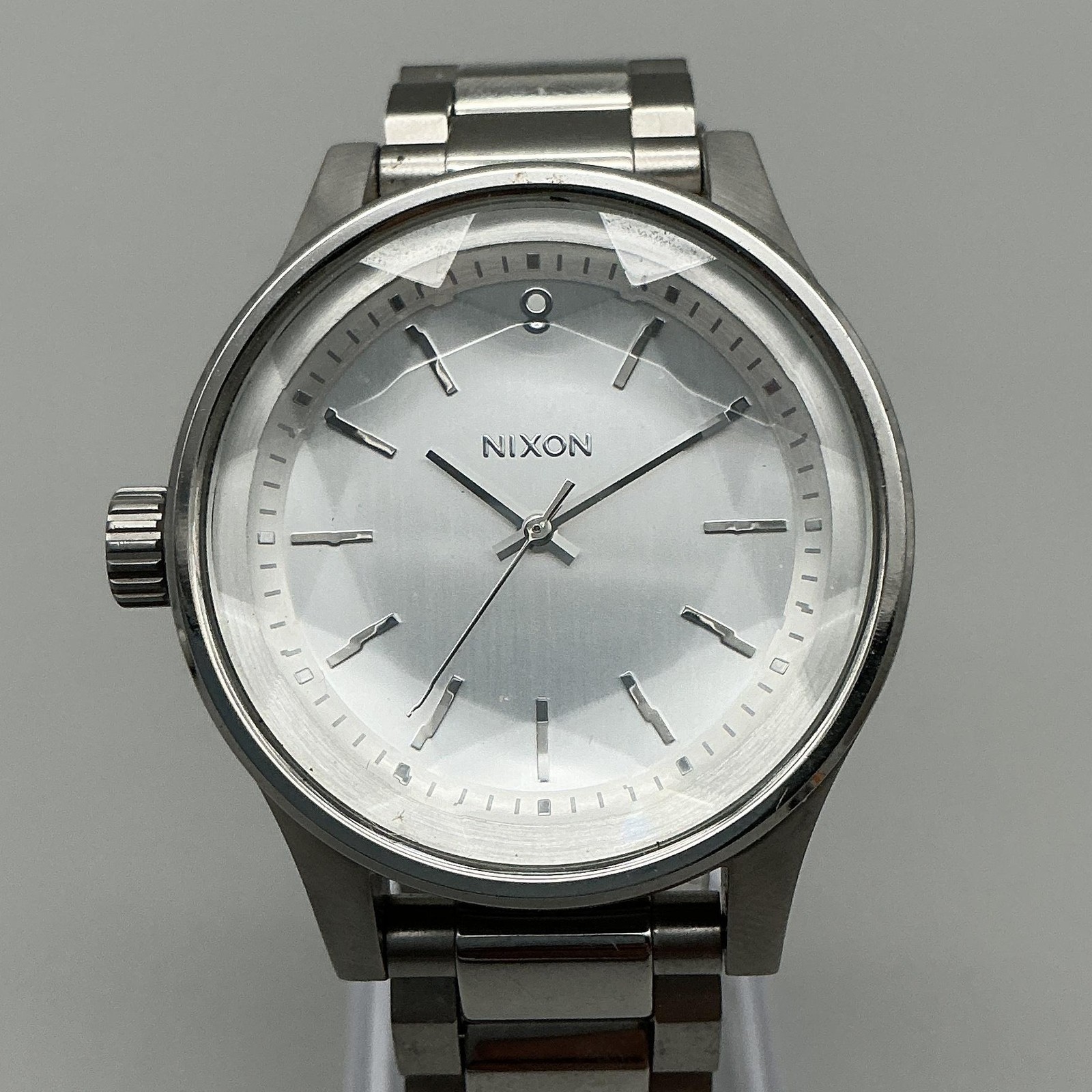 Nixon The Facet 38 Unisex Watch 38mm Silver Dial Stainless Steel New Battery 7″
