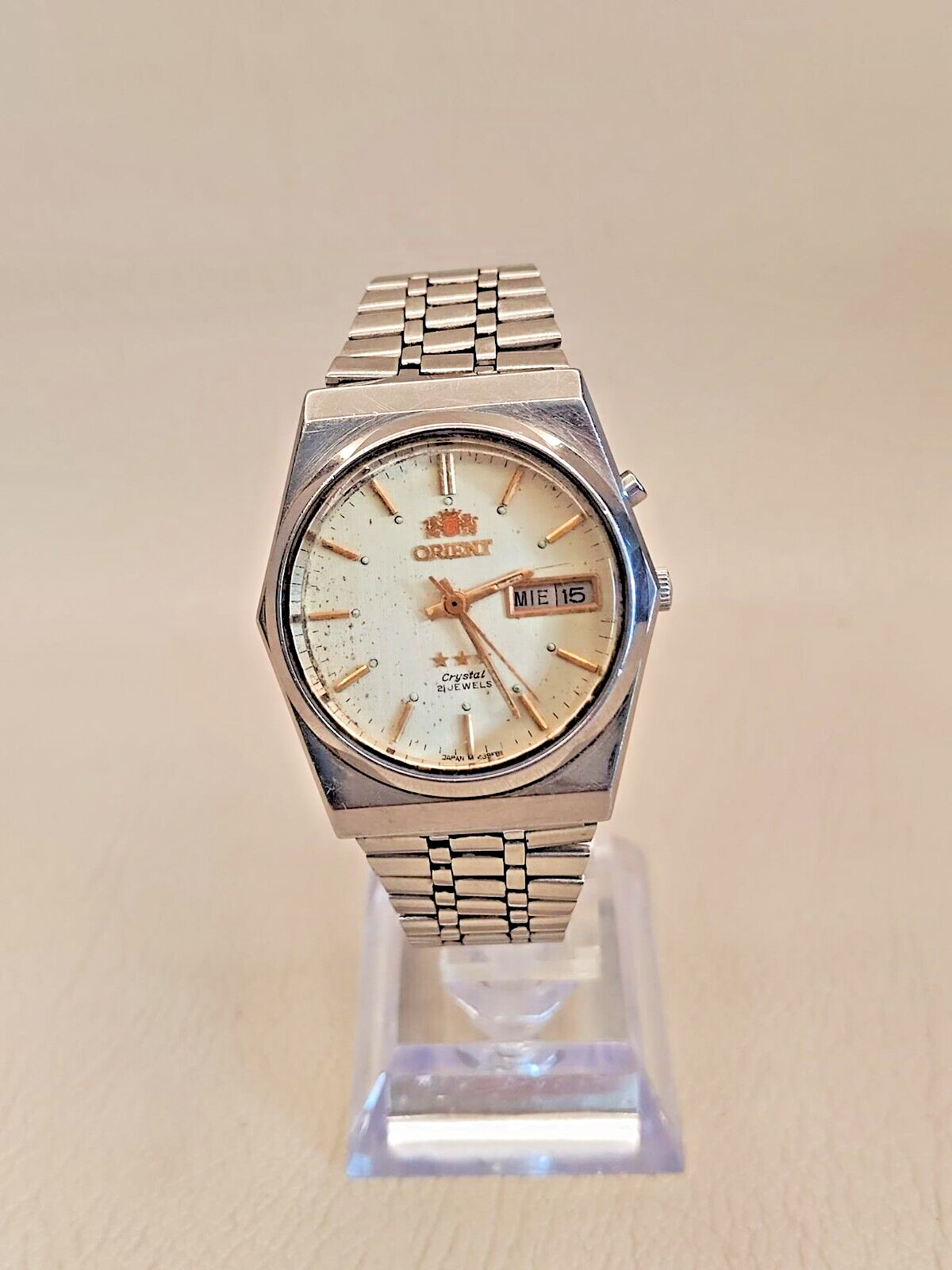 Orient Crystal 3 Stars vintage Automatic 21 jewels Japan watch