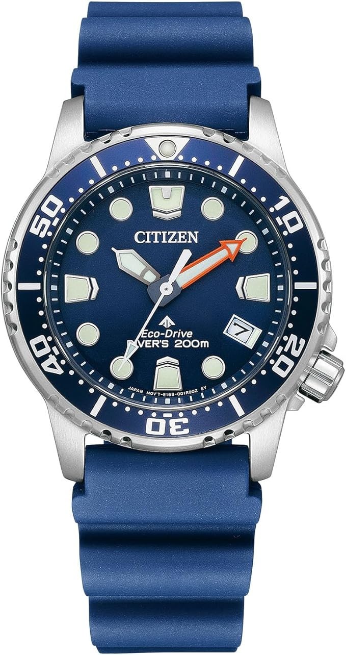 CITIZEN EO2021-05L Promaster Eco-Drive 200m Midsize Diver Blue Rubber Watch