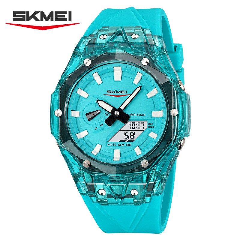 SKMEI Digital Watch Dual Display LED Sports Watch Waterproof Multifunction Stude