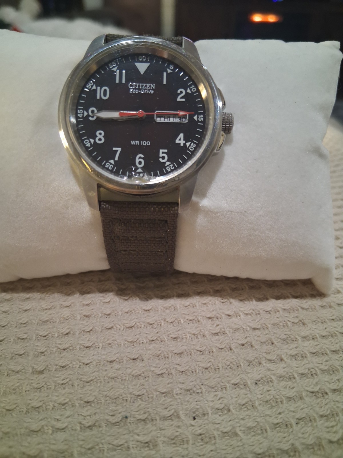 Citizen Military Men’s Eco-Drive Watch – BM8180-03E Face Is Broke