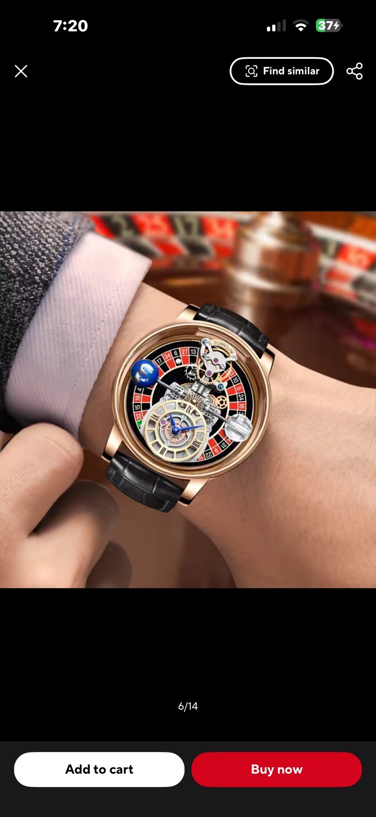 Celestial Men’s Transparent Case Leather Quartz Watch Waterproof Time Adjustment