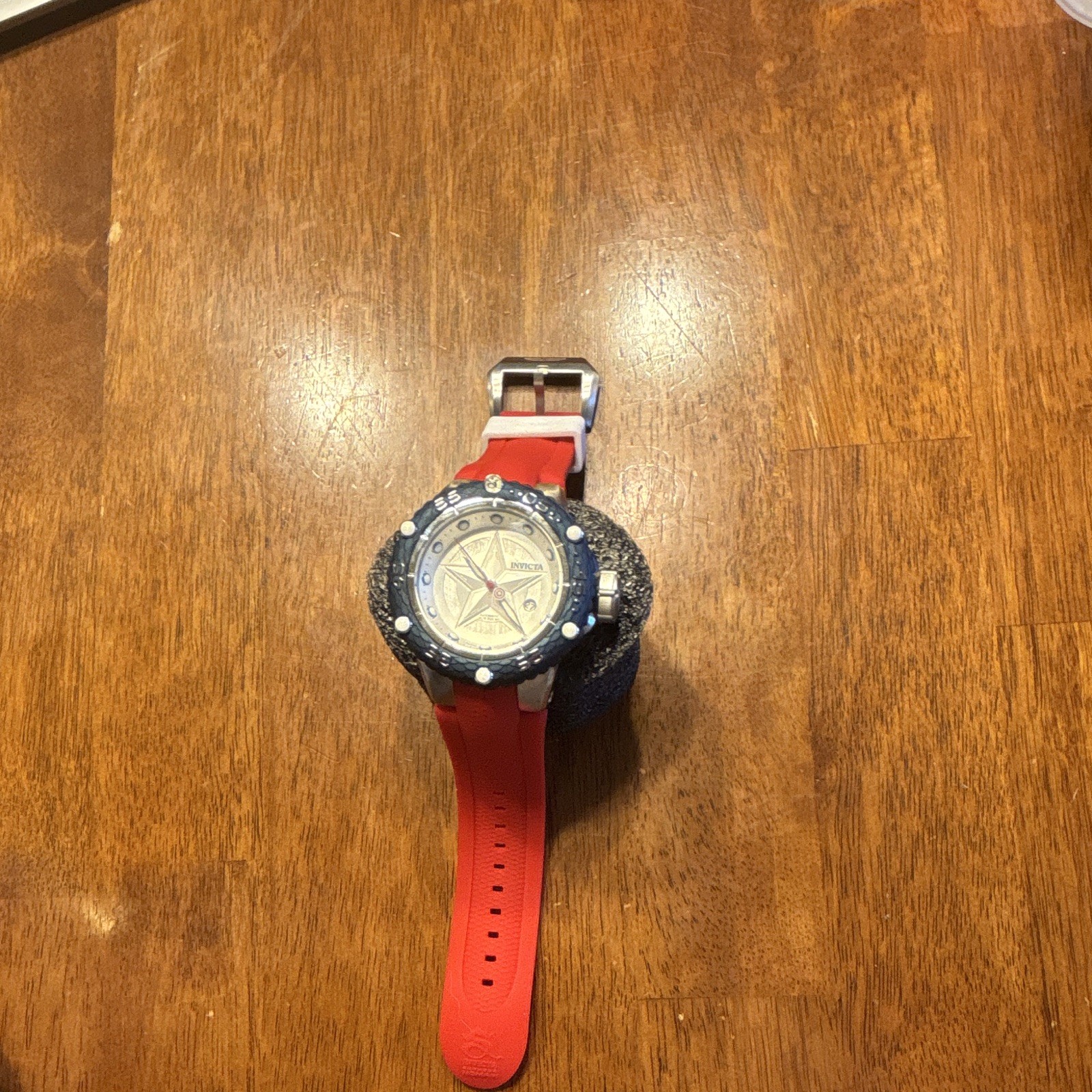 Invicta Marvel Captain America Automatic Pro Diver Watch Red Strap