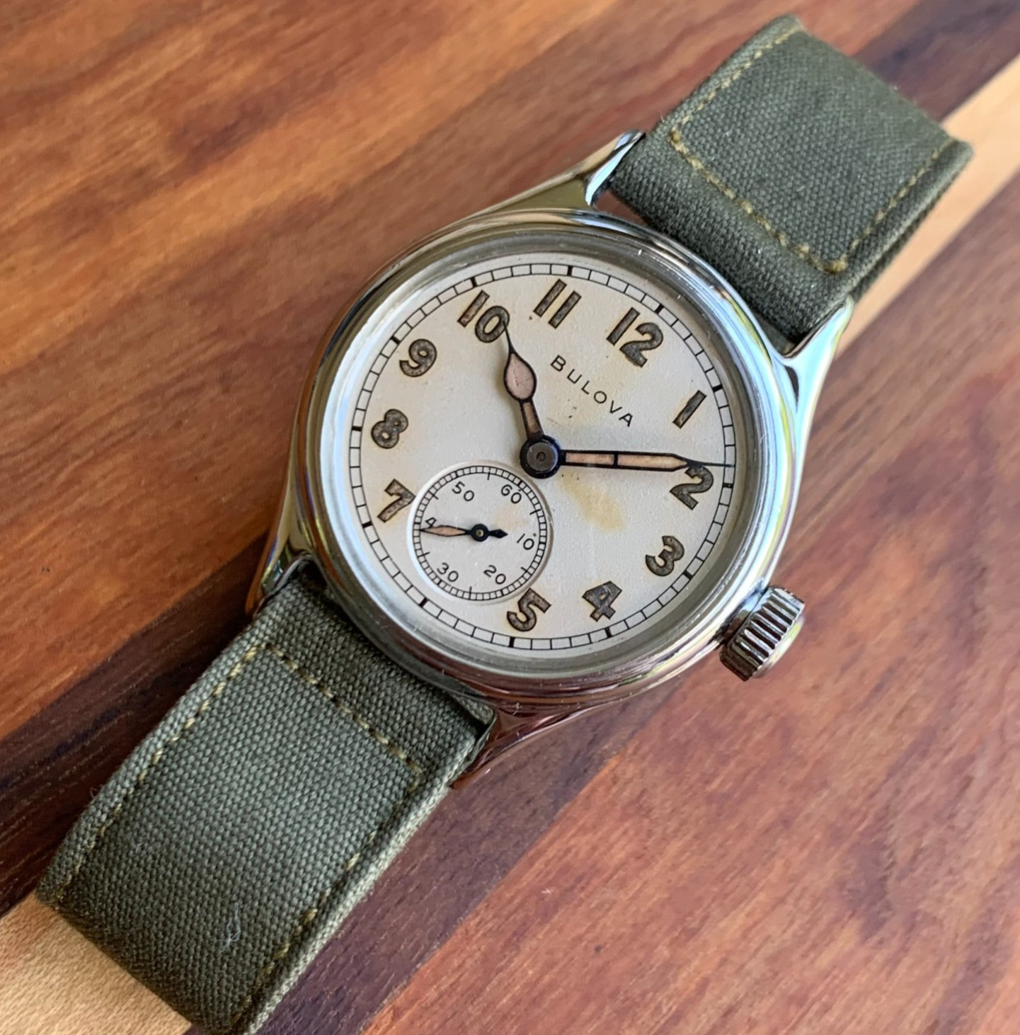 1944 Bulova ORD. DEPT. 10AK US Military Issued Stainless Steel Watch #5
