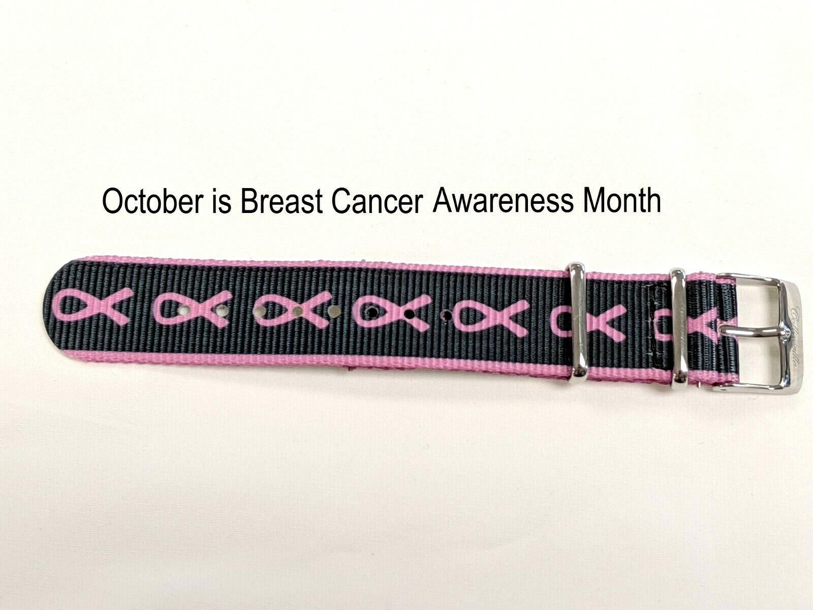 Pink Ribbon Breast Cancer Awareness Watch Strap 20mm Easy To Snap In!