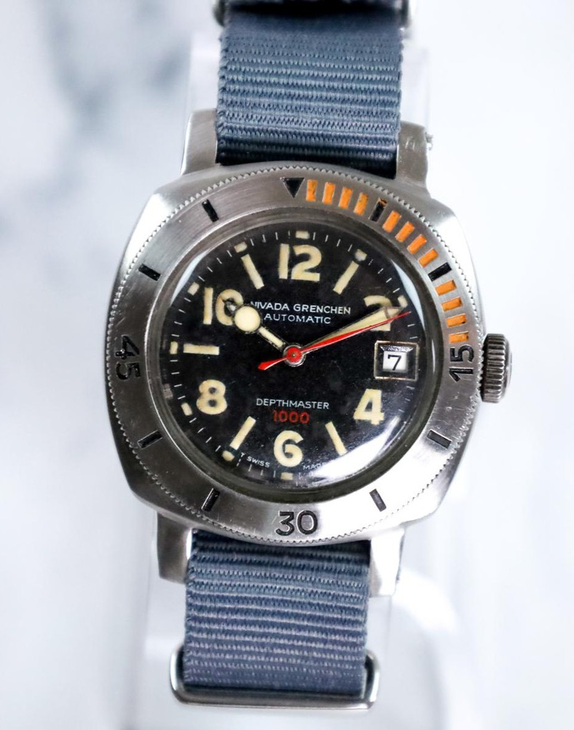 Nivada Grenchen Depthmaster “Mini Panerai” “Pac Man”