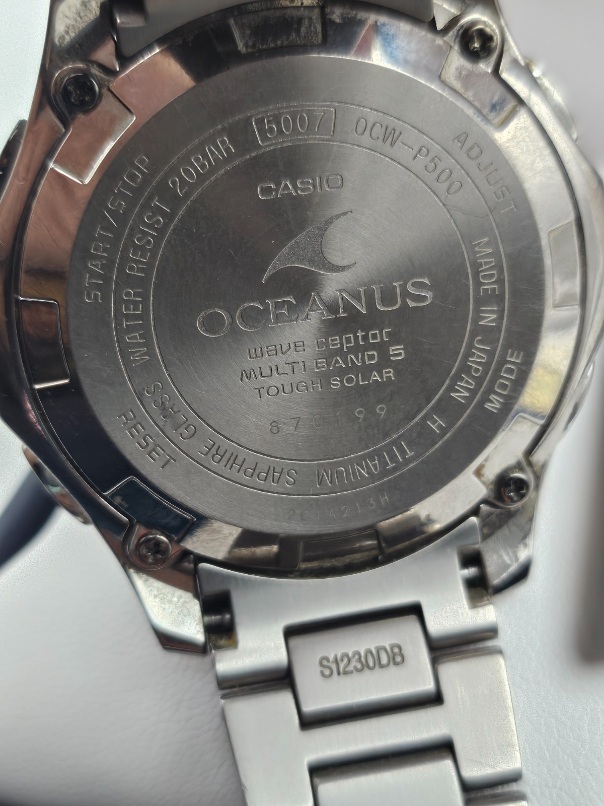 CASIO OCW-P500 TDA Oceanus Wave Ceptor Multi Band 5 Tough Solar Titanium New Bat