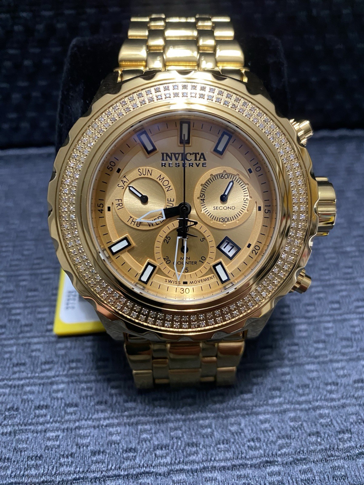 Invicta Reserve Subaqua Specialty.71 CTW Diamond Bezel Gold Watch, Model #37325