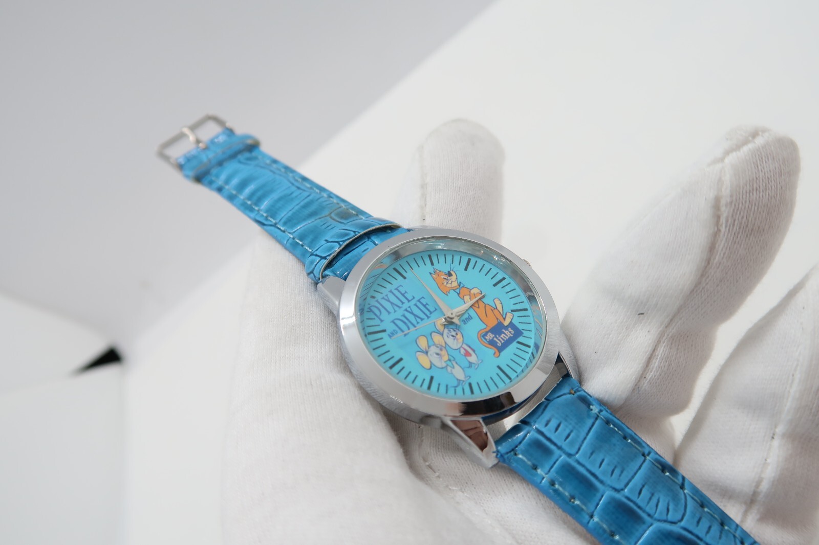 PIXIE & DIXIE & JINKS Quartz,37mm SS Case, Faux Band, MEN’S CHARACTER WATCH M-70