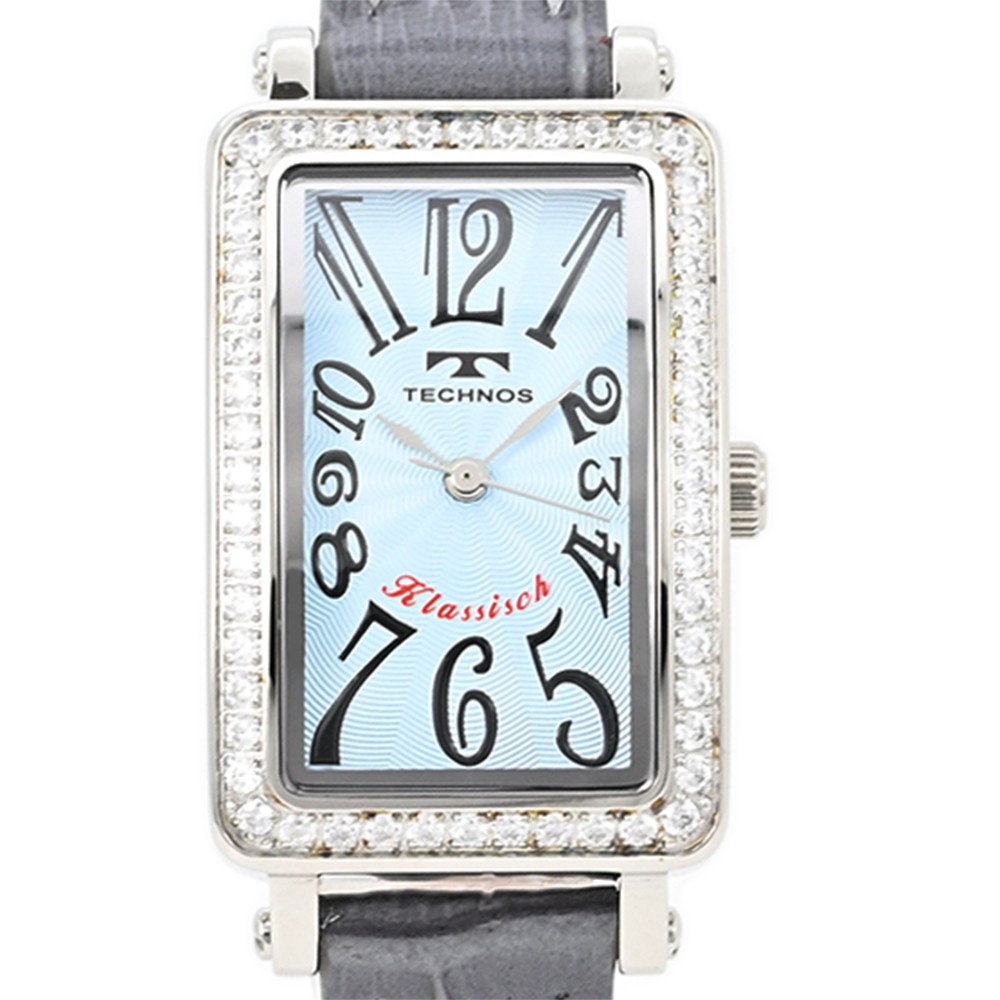 TECHNOS T9935SI Quartz Analog Light Blue Gray