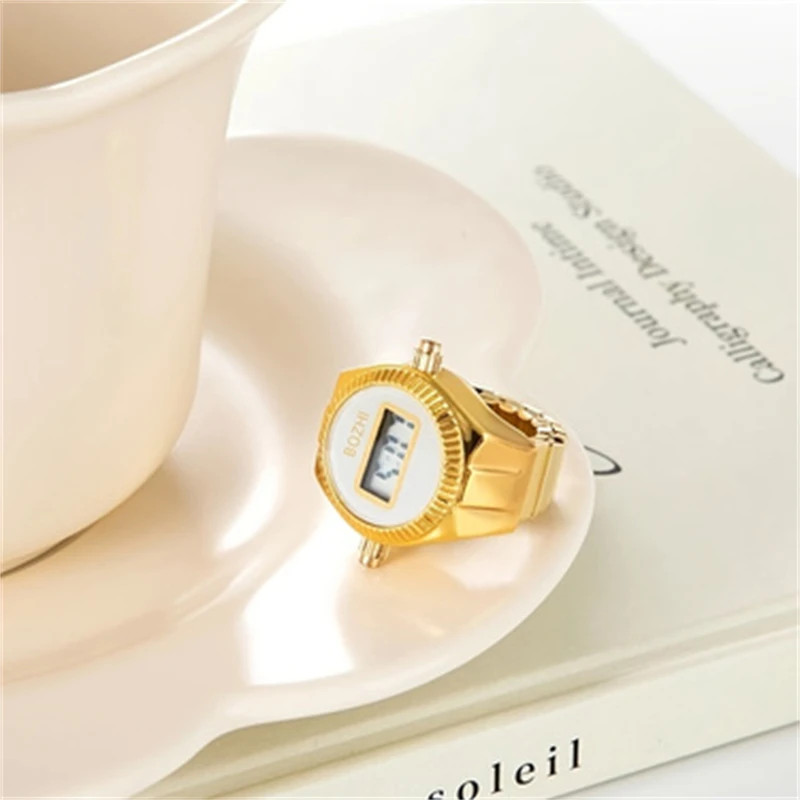 Ring Electronic Watch Can See The Time Creative Ring Finger Watch Simple Men