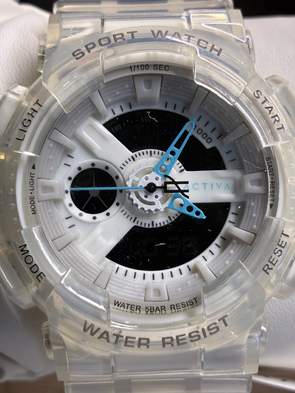 Activa Pixel Snow Leopard X Invicta Digital Watch 50mm Transparent Wt -ACW499017