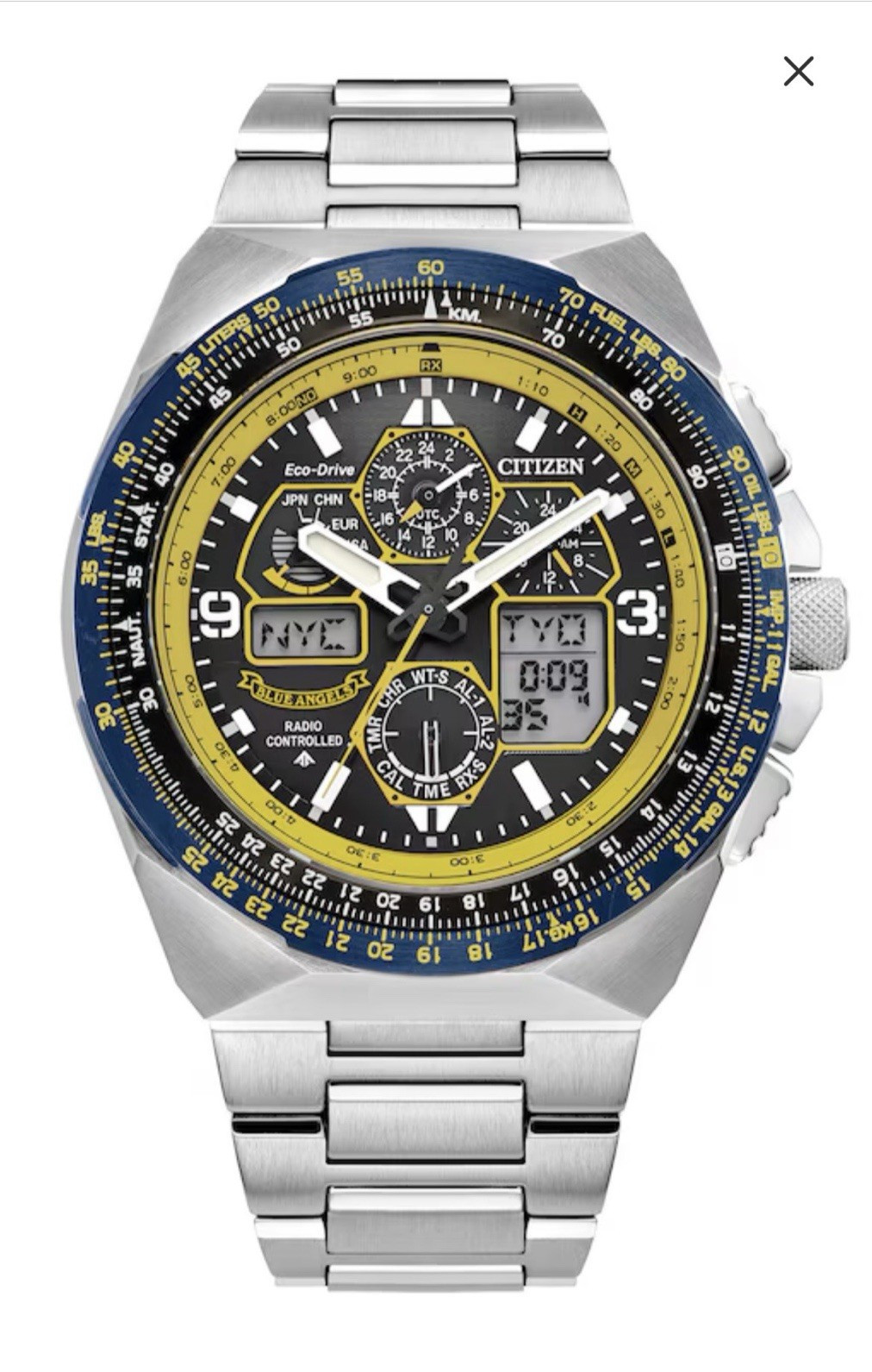 Citizen Eco-Drive Promaster Skyhawk A-T Atomic Analog/Digital Slide Rule Watch