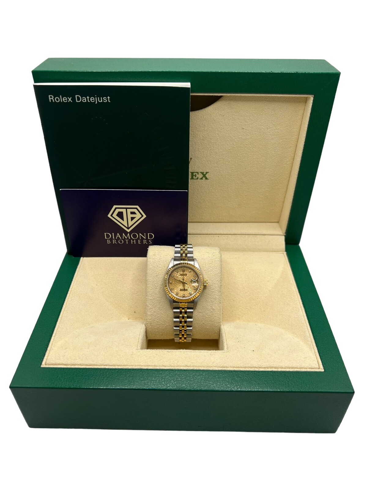 Rolex Datejust 69173 Factory Champagne Jubilee Dial With Box And Warranty.