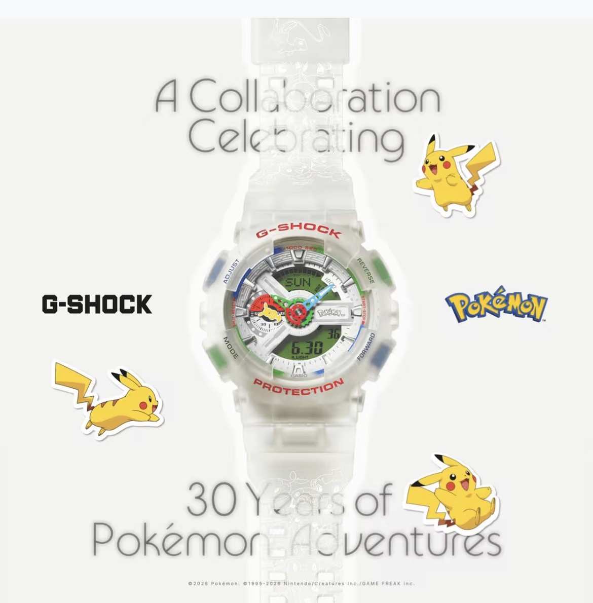 Casio G-Shock x Pokemon 30th Anniversary GA-110PKM-7A – Fast Shipping
