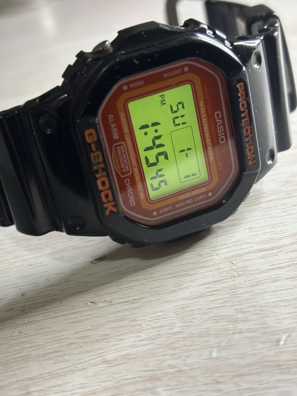 Casio G-Shock 1545 DW-5600CS Protection Digital Quartz Orange Black Men’s Watch