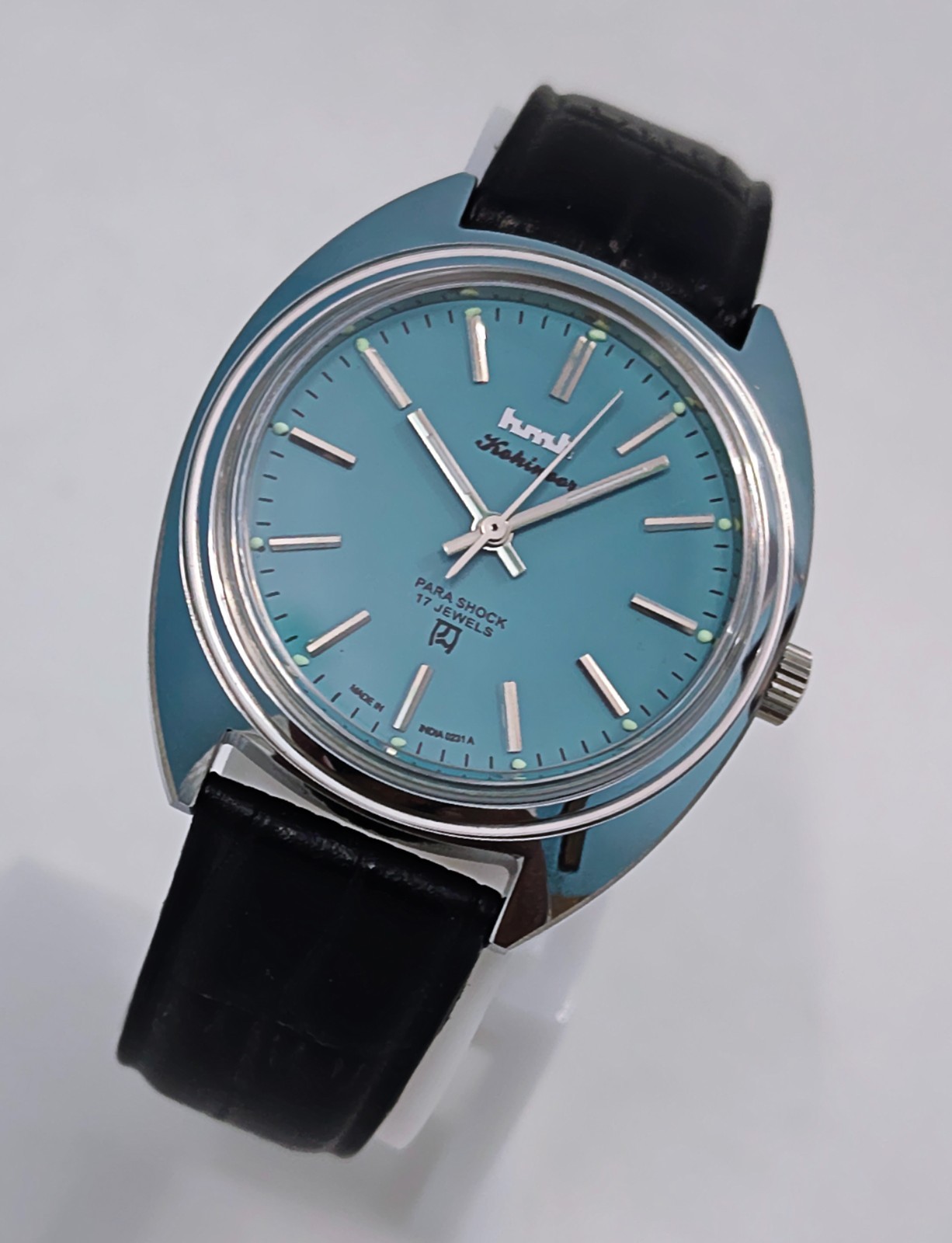Vintage HMT Kohinoor 17 Jewels Para Shock 38mm Men’s 80s Made Indian Wristwatch