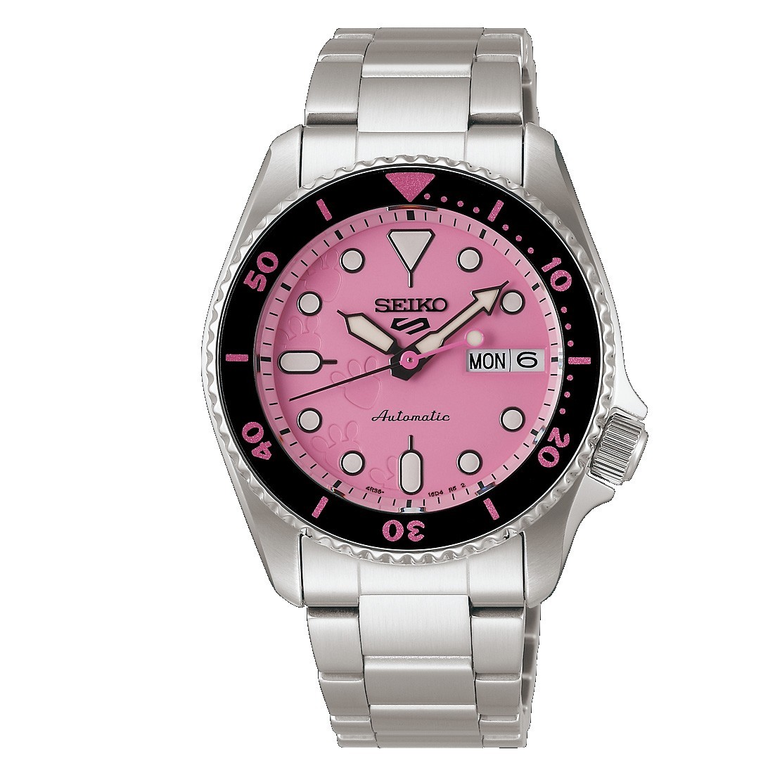 Seiko 5 Sports SRPM07 Pink Panther Ltd Stainless Steel Pink Dial Automatic Watch