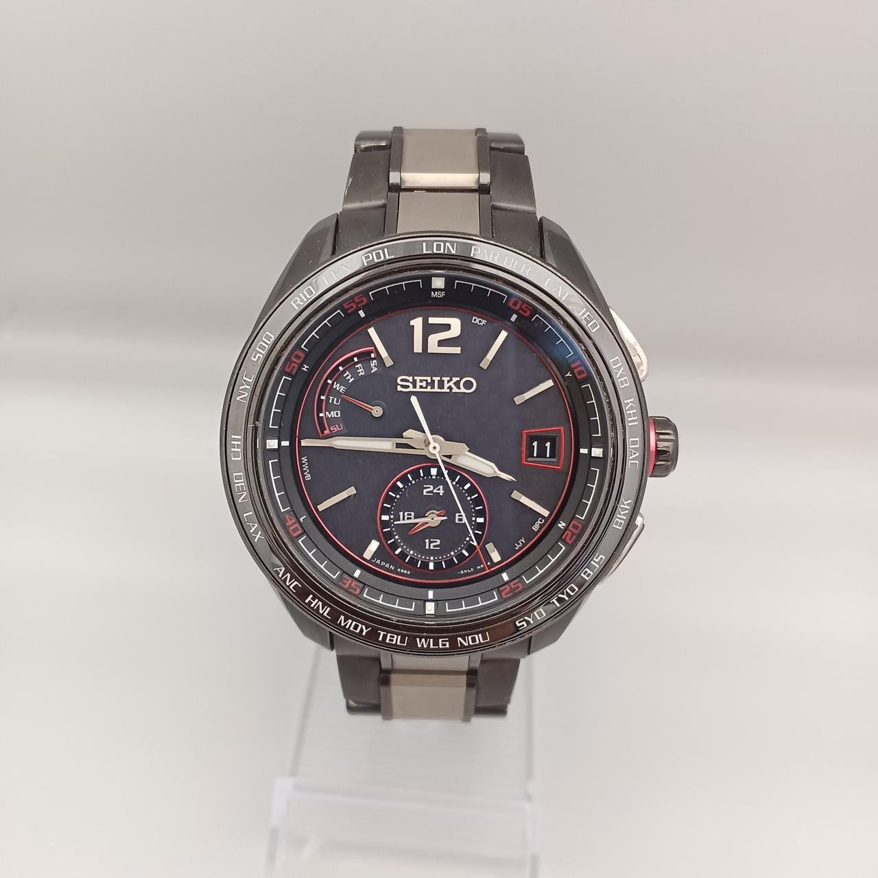 [A4N] Seiko Brightz 8B63-0AN0 Solar Radio Wave Titanium Men Watch [c2v]
