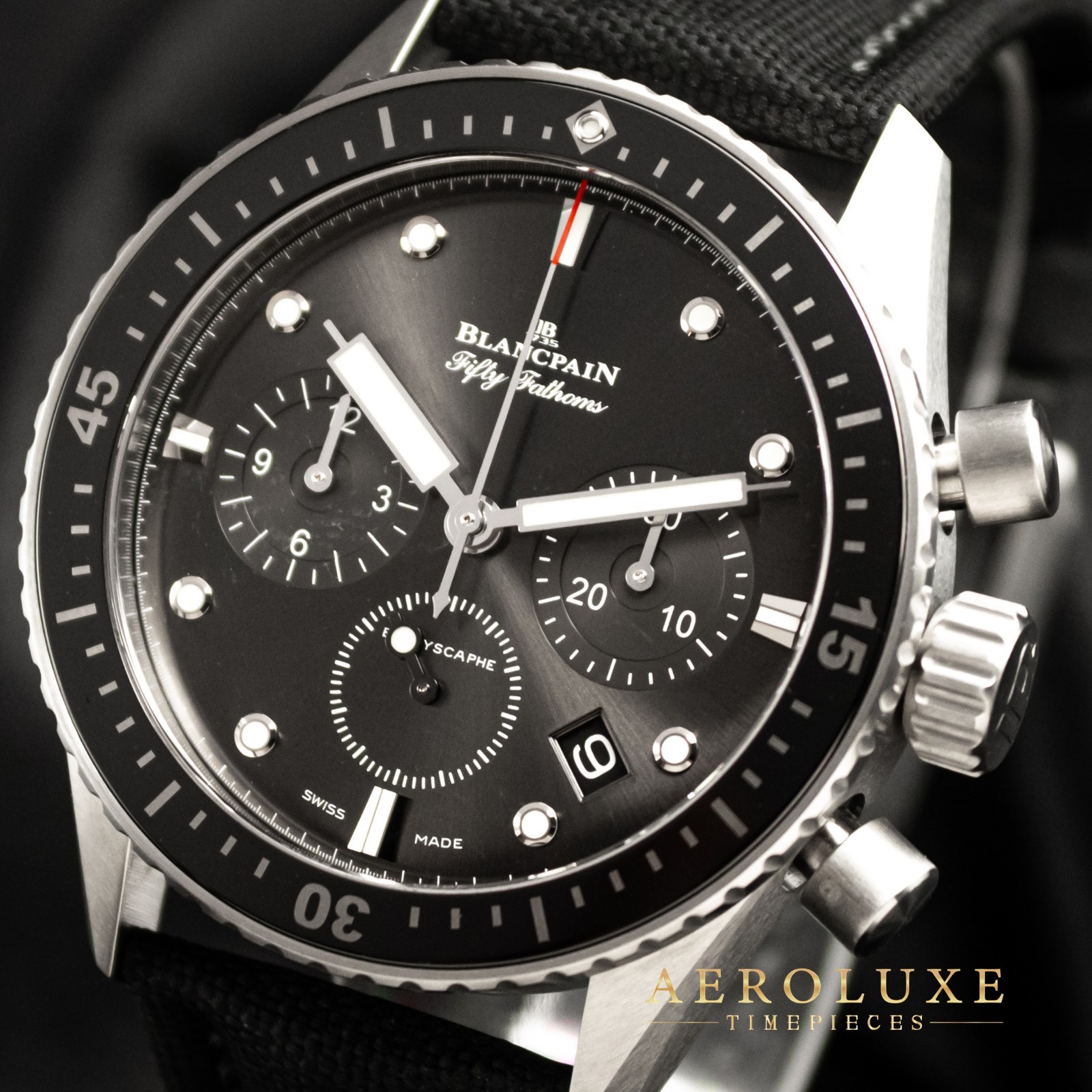 2023 Blancpain Bathyscaphe Flyback Chrono SS Grey B&P 5200-1110-B52A