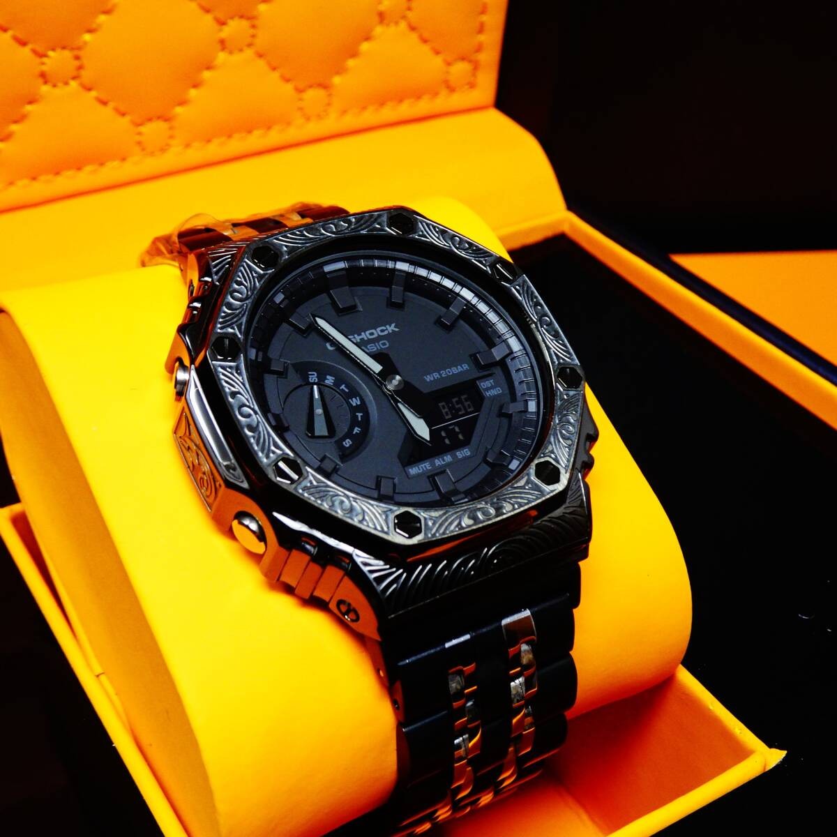 〓New〓G-Shock MOD custom watch〓GA2100 body included〓Aftermarket stainless steel