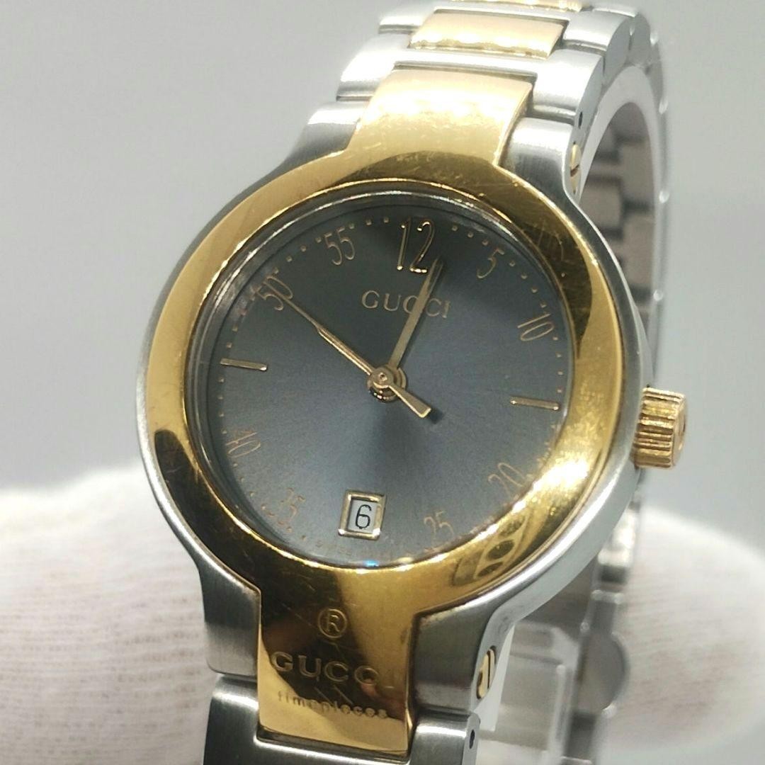 GUCCI 8900L Women’s Quartz Watch Black Dial Two Tone Date Used
